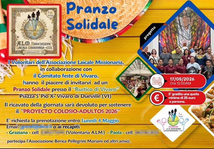Locandina Pranzo Solidale 2026
